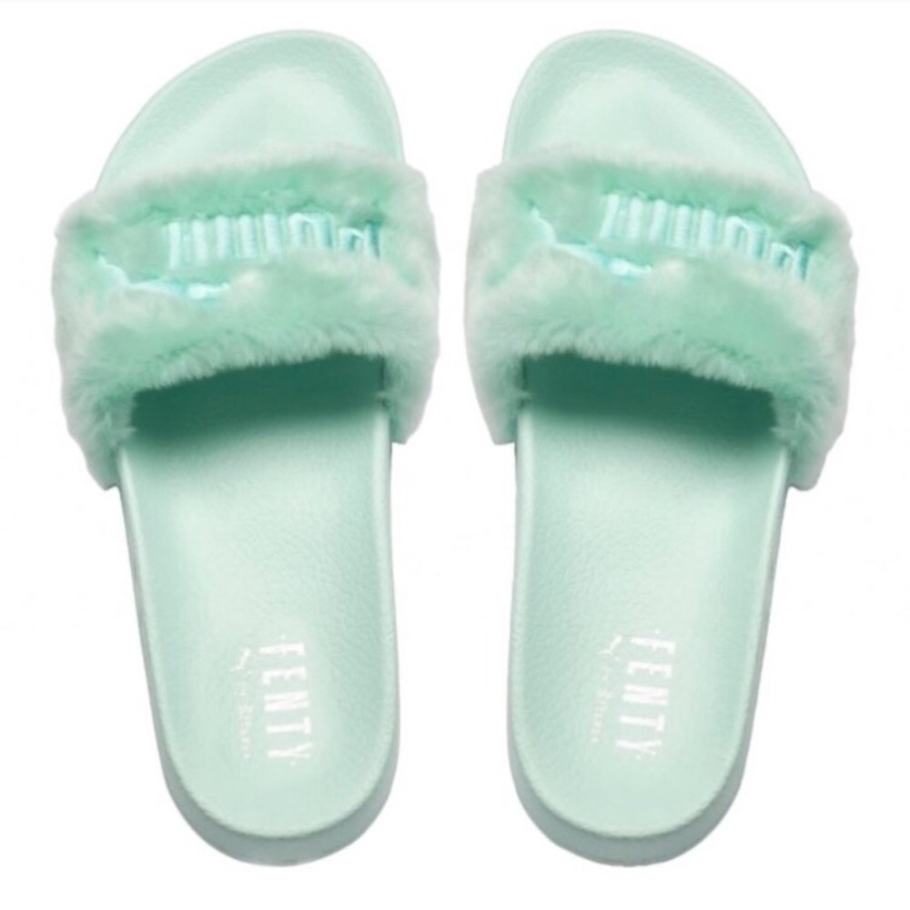 Fur fenty puma slides